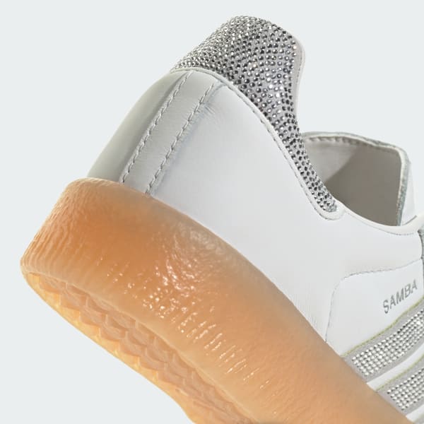 (W) Adidas SAMBAE "W" Puffer Sandals Crystal White/Silver Metallic/Gum 圖 10