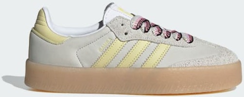 (Women) Adidas SAMBAE Sneakers - Stylish Footwear Collection Cloud White/Grey One/Powder Yellow JI2739 (Women) Adidas SAMBAE Sneakers - Stylish Footwear Collection Cloud White/Grey One/Powder Yellow JI2739