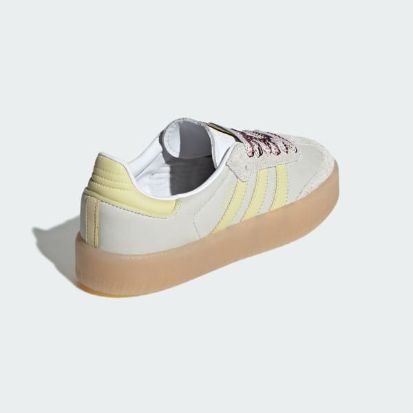 Purchase (W) Adidas SAMBAE Sneakers - Koleksi Kasut Bergaya Cloud White/Grey One/Powder Yellow JI2739