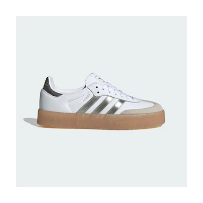 (W) Adidas SambaE Sneakers Cloud White/Silver Metallic/Gum