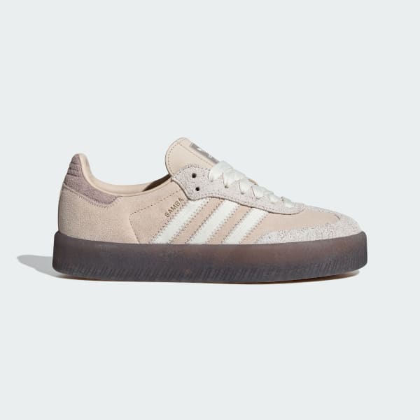 (Women) Adidas SambaE White Sneakers Linen/Off White/Grey JI3882