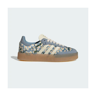 (W) Adidas Sambae Liberty London Collaboration Cream White/Tactile Blue/Gold Metallic