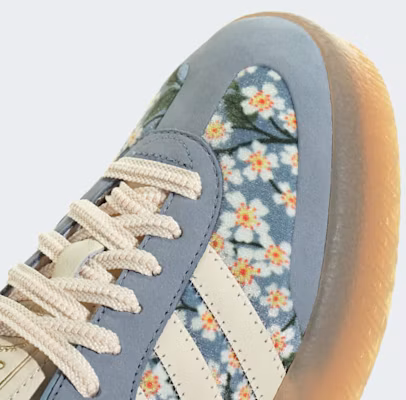 (W) Adidas Sambae x Liberty London Crema Bianca/Blu Tattile/Oro Metallizzato JQ6046 3