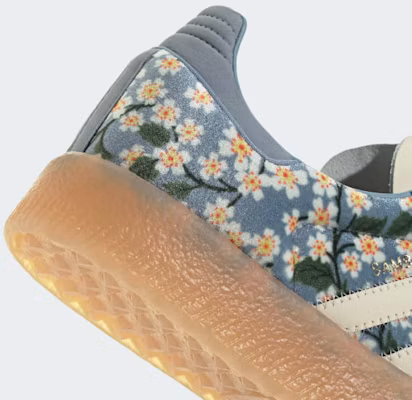 (W) Adidas Sambae x Liberty London Crema Bianca/Blu Tattile/Oro Metallizzato JQ6046 4