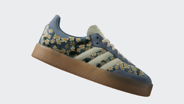 Lookbook (W) Adidas Sambae x Liberty London Crema Bianca/Blu Tattile/Oro Metallizzato JQ6046