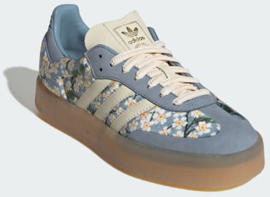 (W) 阿迪达斯Sambae x Liberty联名 奶油白/触感蓝/金属金 JQ6046 Details for (W) 阿迪达斯Sambae x Liberty联名 奶油白/触感蓝/金属金 JQ6046