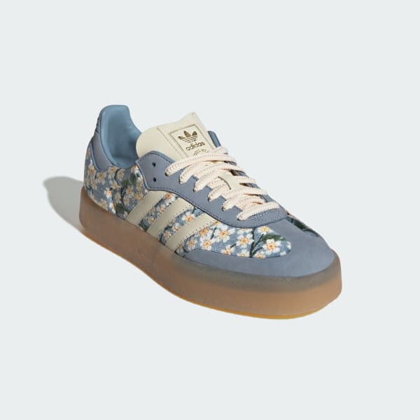 Sizing (W) Adidas Sambae x Liberty London Crema Bianca/Blu Tattile/Oro Metallizzato JQ6046