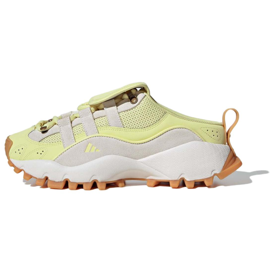 (Women) adidas SEEULATER Mule Classic Comfort Slip-On Clogs Yellow White JQ5028