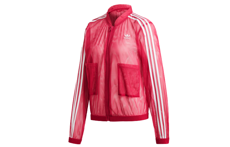 (Women) adidas Semi-Sheer Track Top Jacket in Luxe Pink DV0858