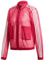 (Women) adidas Semi-Sheer Track Top Jacket in Luxe Pink DV0858 (Women) adidas Semi-Sheer Track Top Jacket in Luxe Pink DV0858