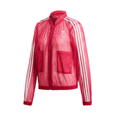 (Women) adidas Semi-Sheer Track Top Jacket in Luxe Pink DV0858