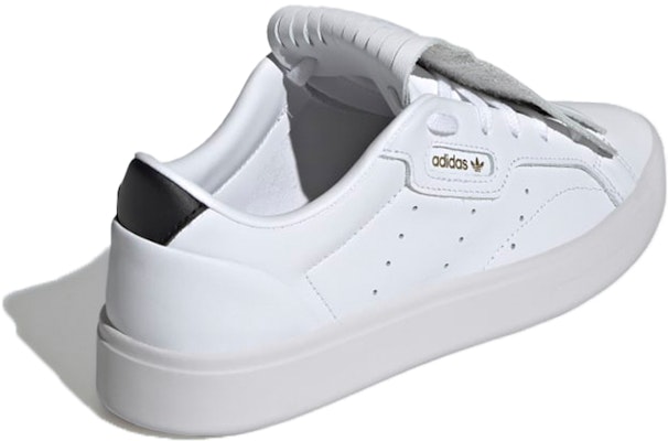 adidas Originals Sleek 低幫 女款黑白運動板鞋 Shop adidas Originals Sleek 低幫 女款黑白運動板鞋