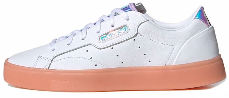 (Women) adidas Sleek 'White Coral Iridescent' FW3718 Buy (Women) adidas Sleek 'White Coral Iridescent' FW3718