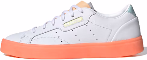 (Women) adidas Sleek 'White Glow Orange' FW5463 (Women) adidas Sleek 'White Glow Orange' FW5463