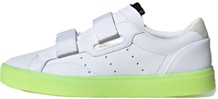 (Women) adidas Sleek Straps 'White Yellow' EE8279 (Women) adidas Sleek Straps 'White Yellow' EE8279