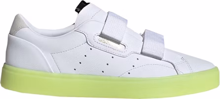 (Women) adidas Sleek Straps 'White Yellow' EE8279 (Women) adidas Sleek Straps 'White Yellow' EE8279
