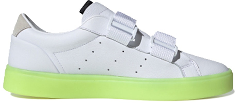 (Women) adidas Sleek Straps 'White Yellow' EE8279 Order (Women) adidas Sleek Straps 'White Yellow' EE8279
