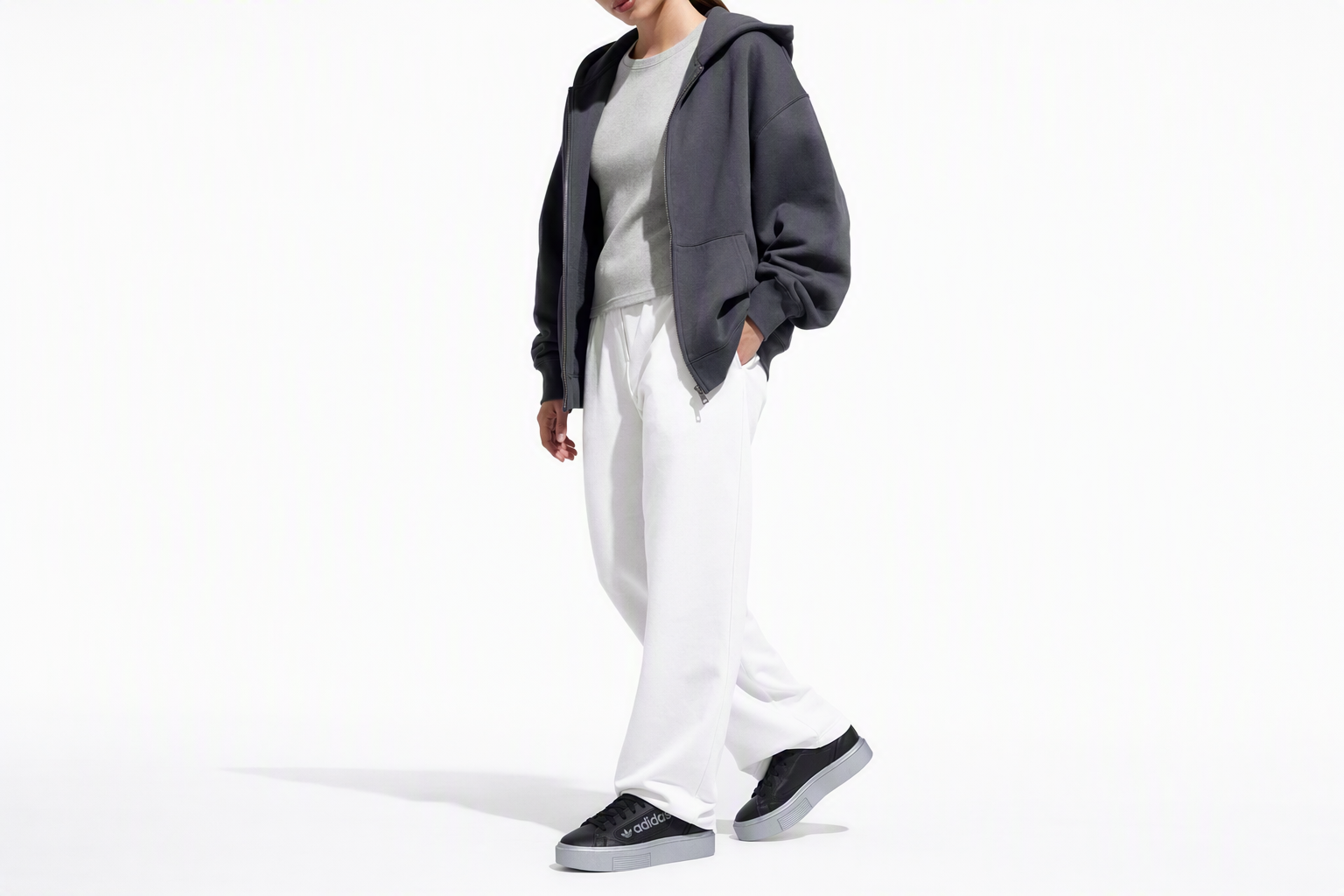 Order (W) 阿迪达斯Sleek Super“黑色” EG7881