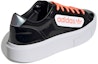 Shop (W) adidas Sleek Super 'Hitam Signal Coral' EF4954