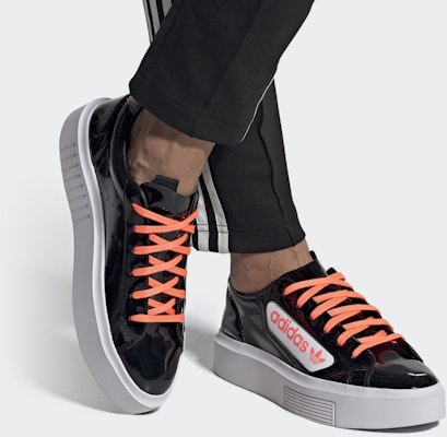 (Women) adidas Sleek Super 'Black Signal Coral' EF4954 Sizing (Women) adidas Sleek Super 'Black Signal Coral' EF4954