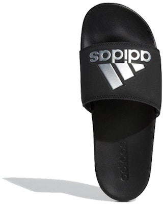 (Women) adidas Slide Adilette Comfort Black/Silver G28386 Shop (Women) adidas Slide Adilette Comfort Black/Silver G28386