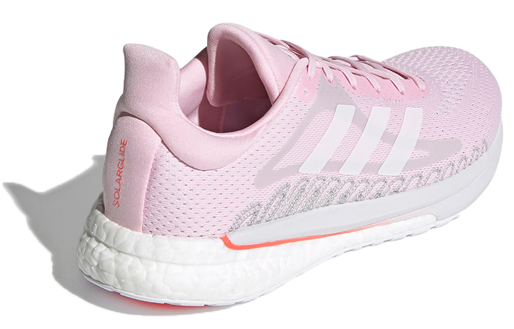 Shop adidas Solar Glide 低帮 跑步鞋 女款 粉色