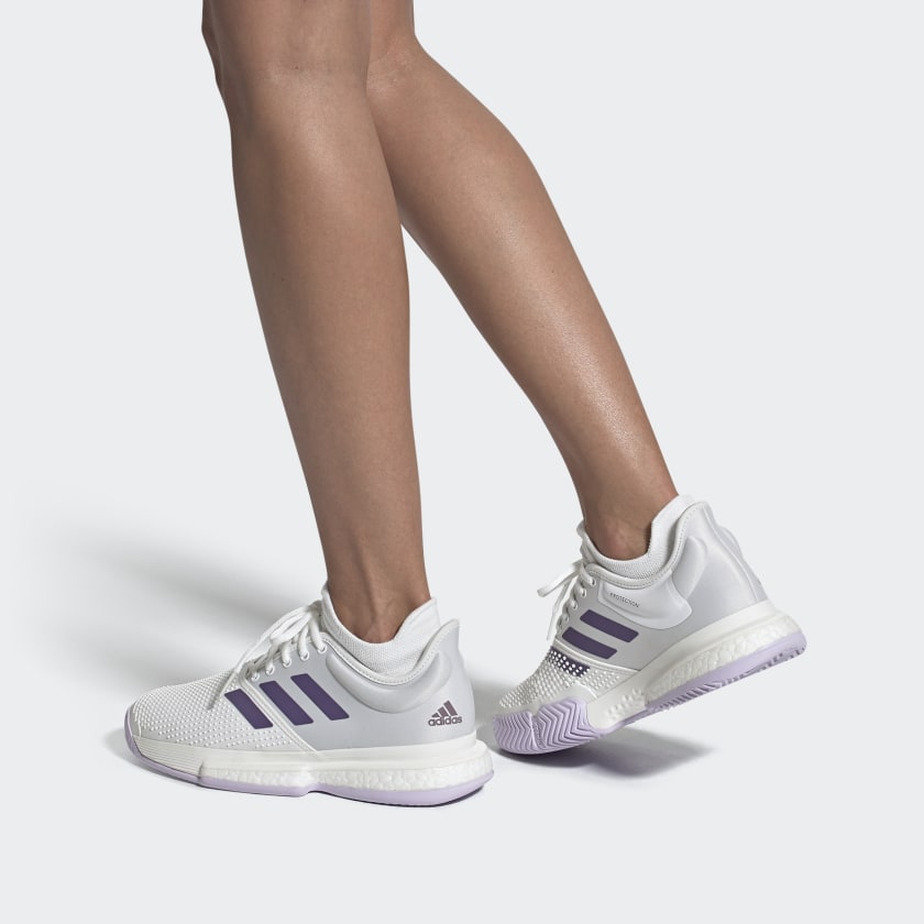 Sizing (W) adidas SoleCourt 'Tech Purple' Sepatu Ungu Tech EF2464