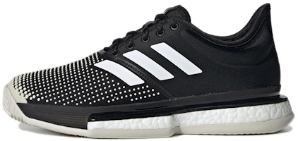 (Women) adidas Solecourt Clay 'Charcoal Black' G26305 (Women) adidas Solecourt Clay 'Charcoal Black' G26305