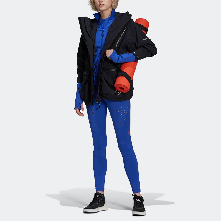 (Women) adidas Solid Color Zip-Up Sports Hoodie Jacket - Black HB6083 圖 3