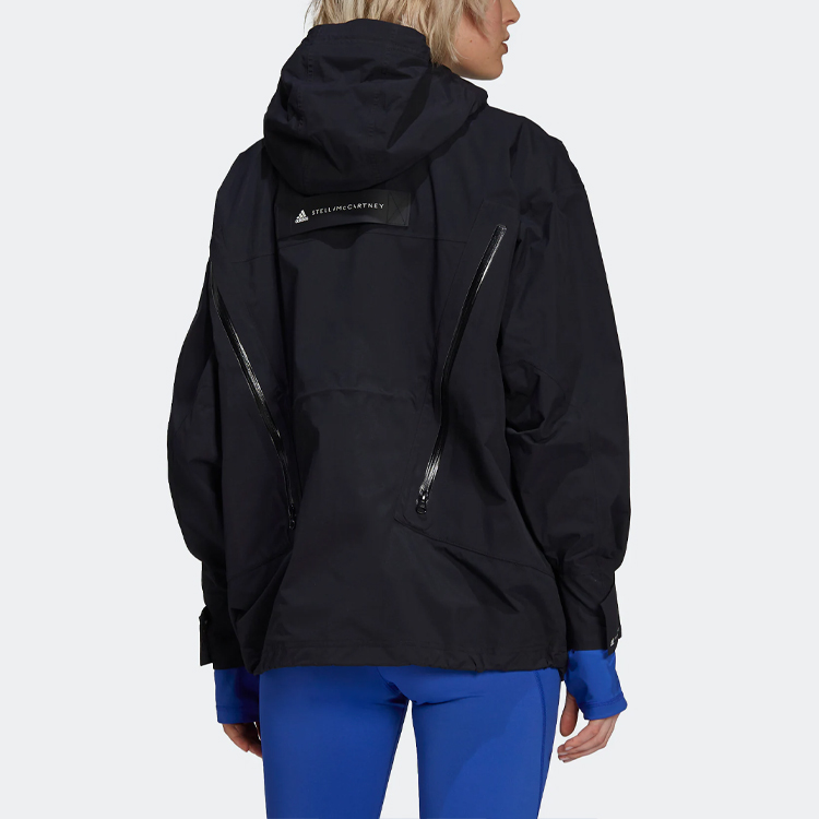 (Women) adidas Solid Color Zip-Up Sports Hoodie Jacket - Black HB6083 圖 5