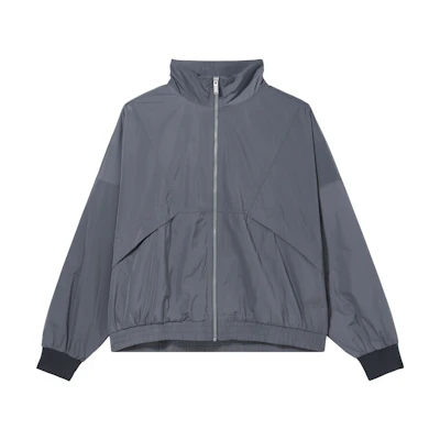 (Women) adidas Solid Color Zip Jacket Grey HZ7039