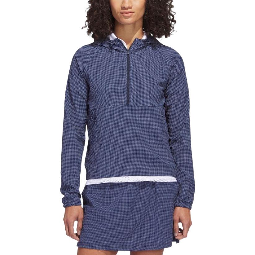 Lookbook (W) adidas 海軍藍半拉鏈套頭外套 HS8971