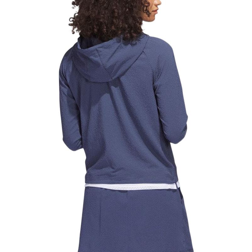 Shop (W) adidas 海軍藍半拉鏈套頭外套 HS8971