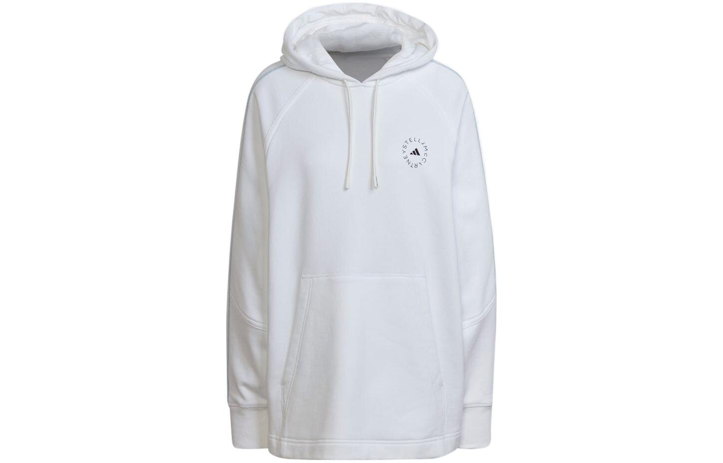 (Women) adidas Solid Logo White Long Sleeve Hoodie HD0693