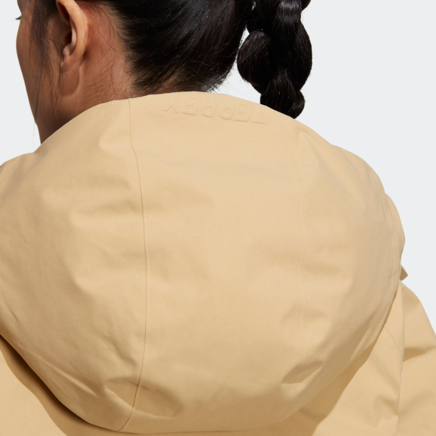 (Women) adidas Solid Logo Zip-Up Hooded Down Jacket  Khaki Color HN2002 圖 6