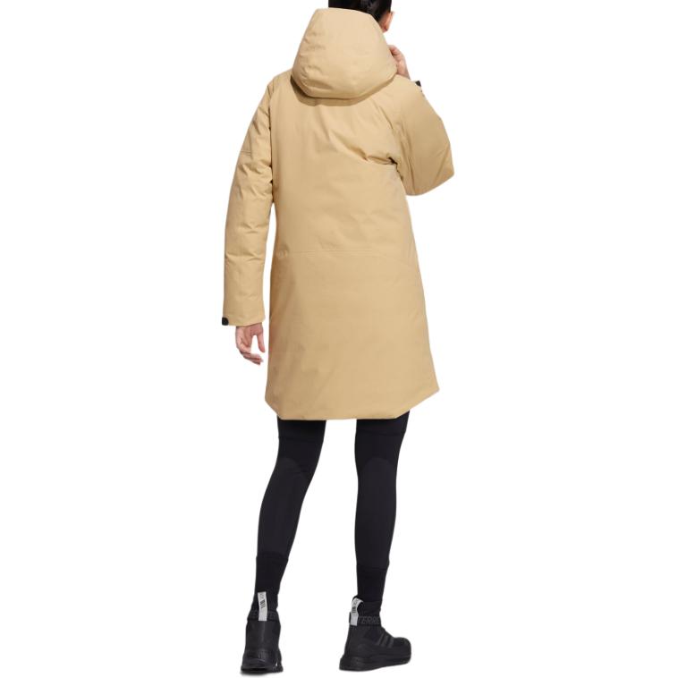 (Women) adidas Solid Logo Zip-Up Hooded Down Jacket  Khaki Color HN2002 圖 7