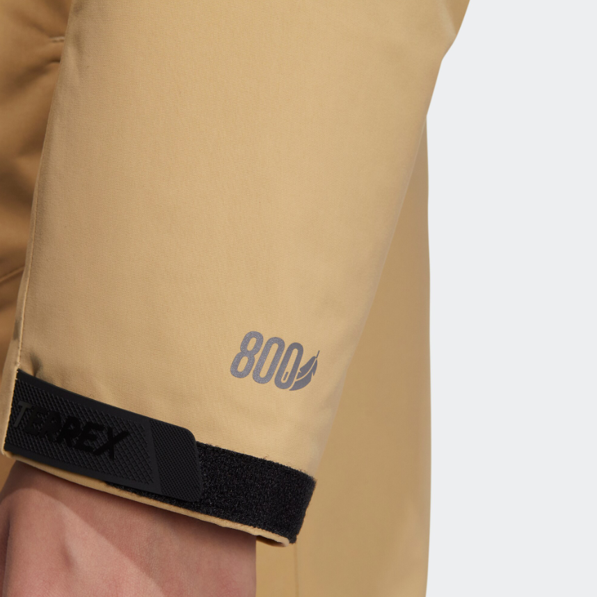 (Women) adidas Solid Logo Zip-Up Hooded Down Jacket  Khaki Color HN2002 圖 8