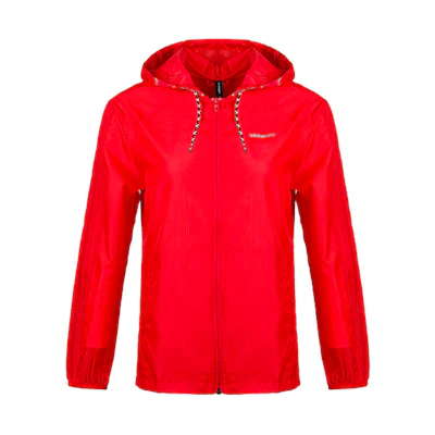 (Women) adidas Solid Red Casual Sports Jacket EJ7091