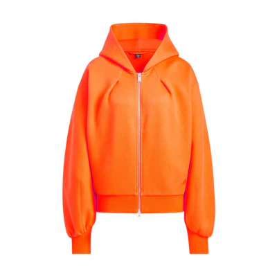 (Women) adidas Spacer Full-Zip Hoodie Casual Jacket - Semi Impact Orange JJ3800