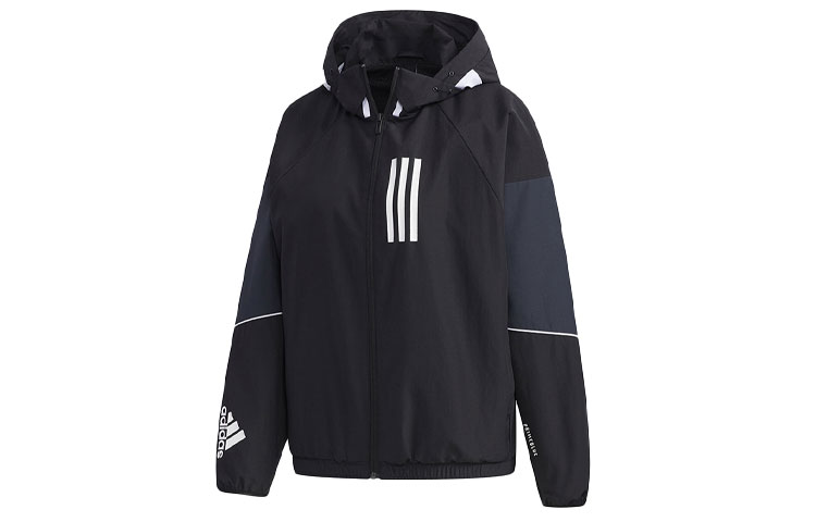 (Women) adidas Sports Casual Woven Jacket Black GF0142