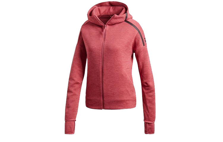 (Women) adidas Sporty Knit Jacket in Burgundy Purple CW5745