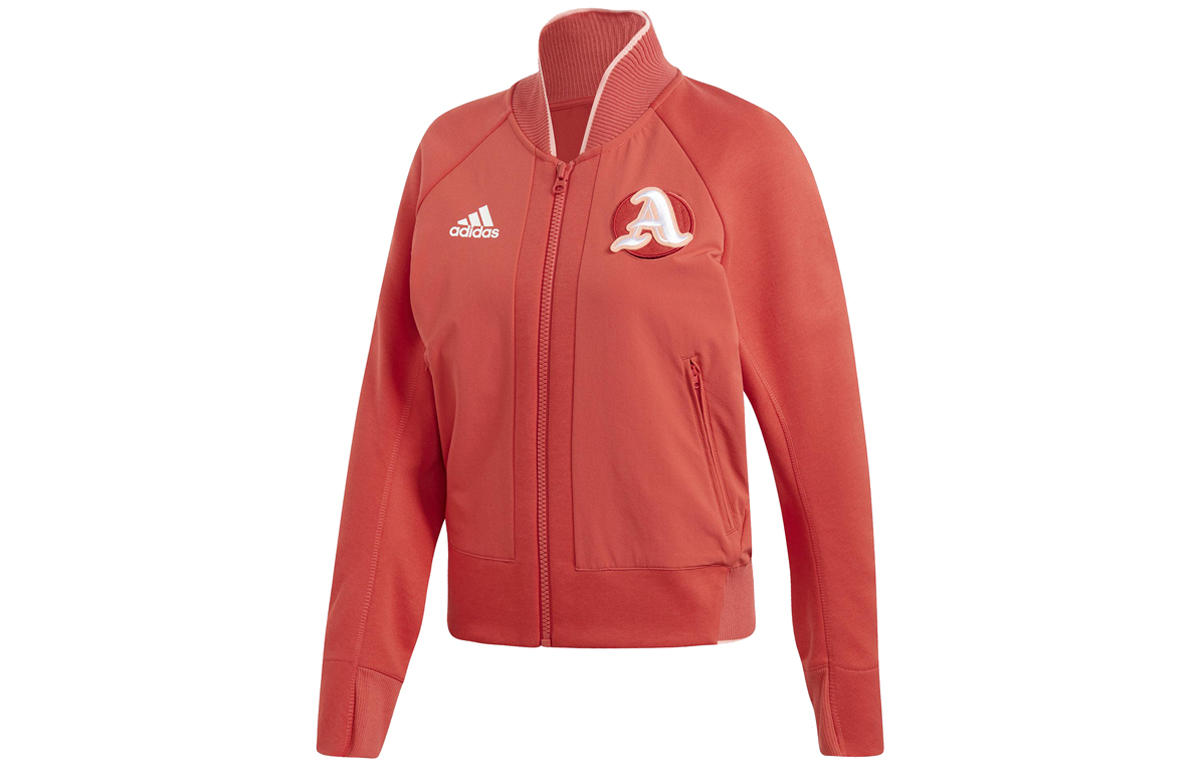 (Women) adidas Sporty Style Red Long-Sleeve Jacket FI9213