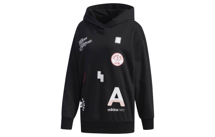 (Women) adidas Spring/Autumn Cotton Pullover Hoodie - Black EI4289