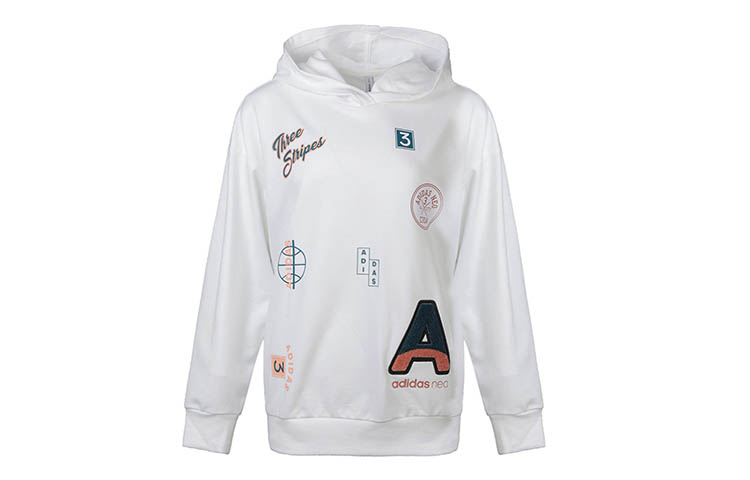 (Women) adidas Spring/Autumn Pullover Hoodie White EI4290