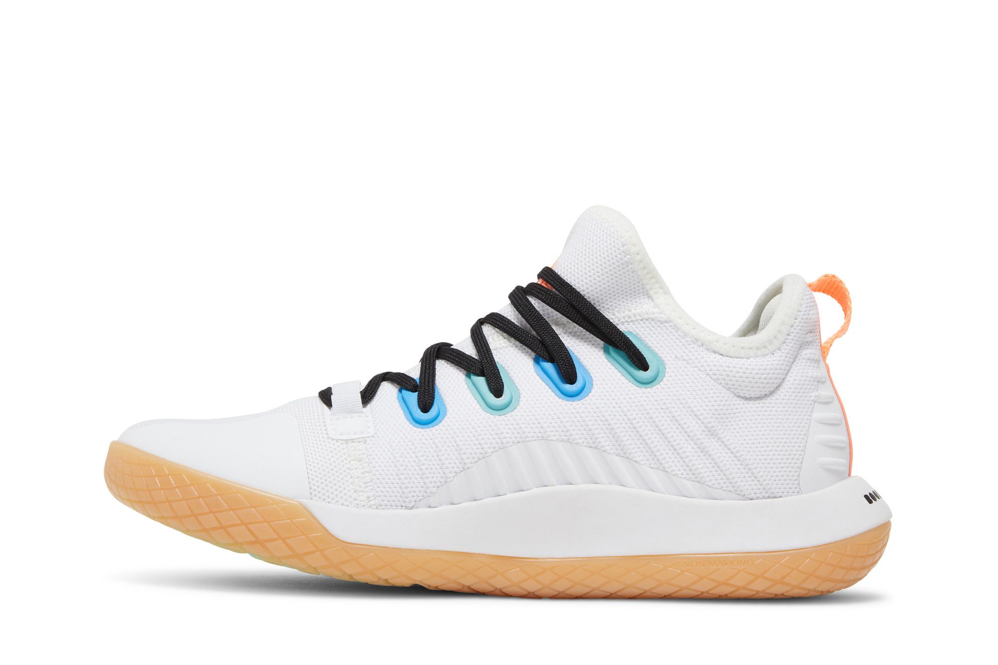 Lookbook （女性）adidas Stabil Next Gen Primeblue 寬楦'白色橙光橡膠' HR0310