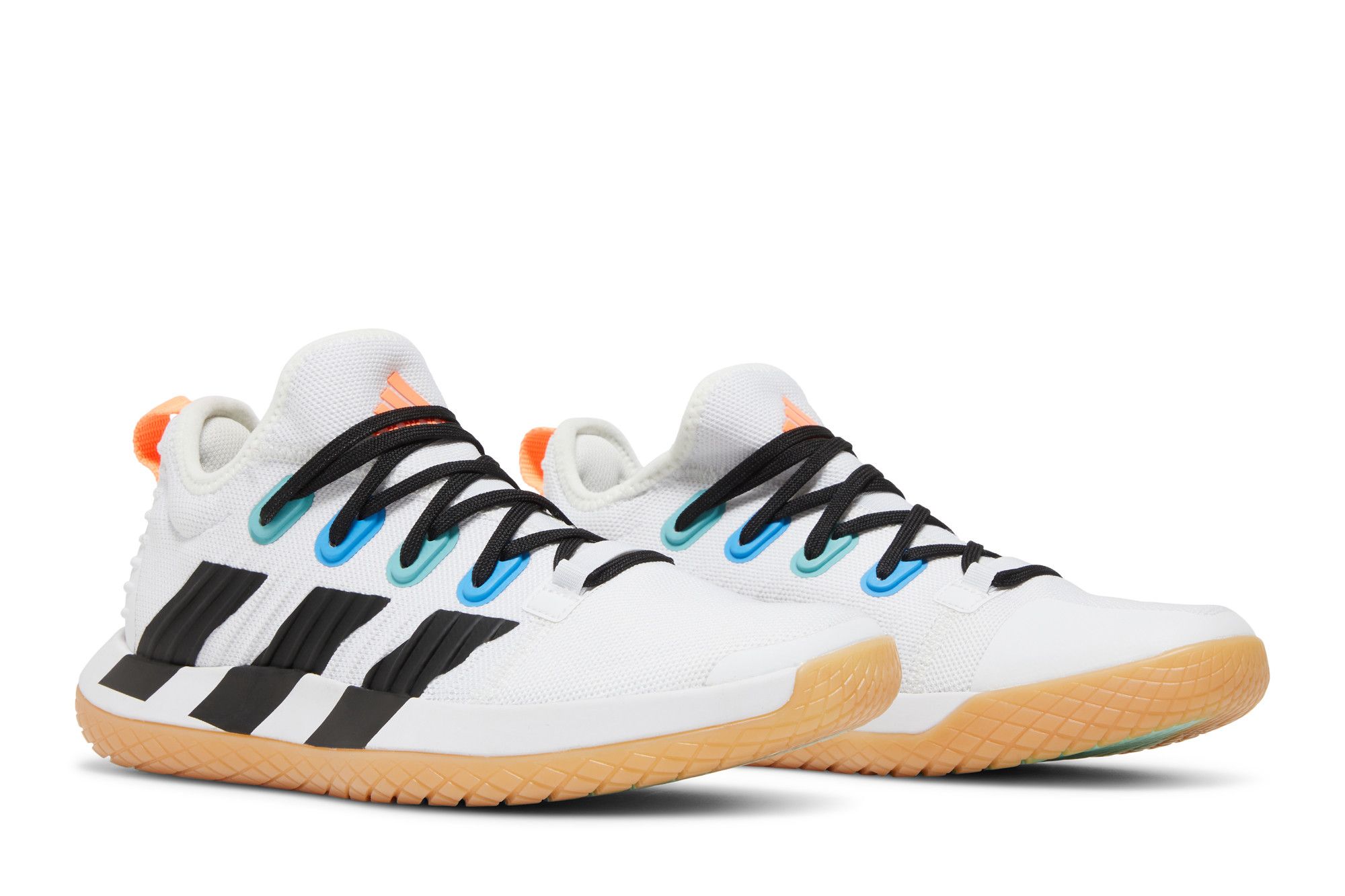 Cheap （女性）adidas Stabil Next Gen Primeblue 寬楦'白色橙光橡膠' HR0310