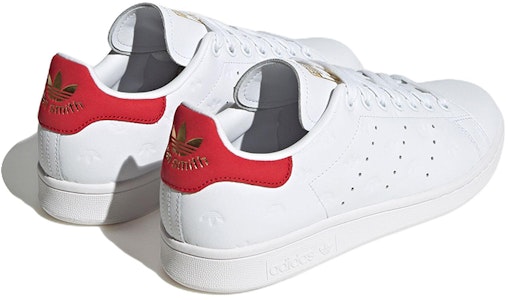 (女)adidas Stan Smith '滿版浮雕三葉草 - 白紅' FZ6370 Shop (女)adidas Stan Smith '滿版浮雕三葉草 - 白紅' FZ6370