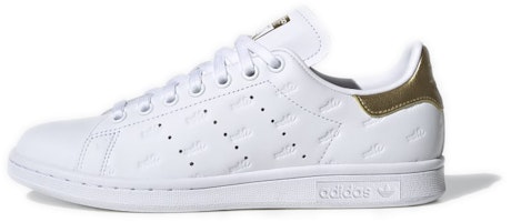 (Women) adidas Stan Smith 'Debossed Logos - White Metallic Gold' EF6853