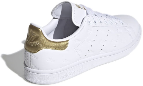 (W) 아디다스 스탠스미스 "엠보 로고 - 화이트 메탈릭 골드" EF6853 Lookbook (W) 아디다스 스탠스미스 "엠보 로고 - 화이트 메탈릭 골드" EF6853