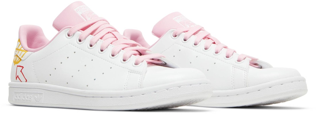 adidas originals Stan Smith 低幫 板鞋 女款 白粉黃色 Cheap adidas originals Stan Smith 低幫 板鞋 女款 白粉黃色